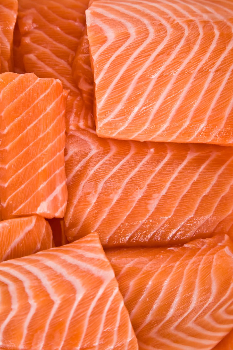 sliced salmon