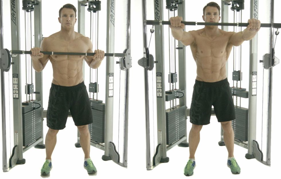 cable chest press cable chest press