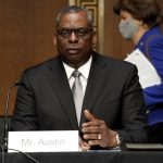 Retired Army General Lloyd Austin testifying at his confirmation hearing before the Senate Armed Services Committee