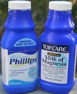 two bottles of Milk of Magnesia (MoM) laxative can be used topically as a deodorant