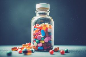 This shows a bottle of pills.