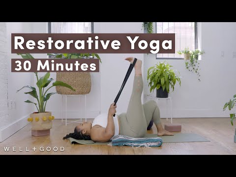 30 minute restorative flow for tired muscles | Good moves | Good+Good