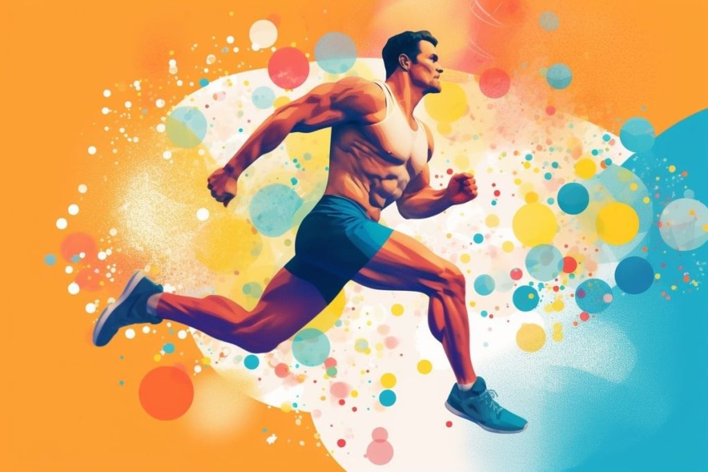 This shows a man running.