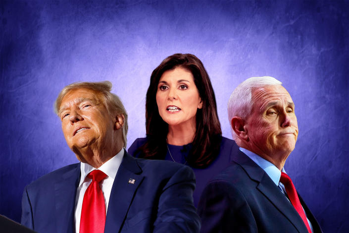 Donald Trump; Nikki Haley; Photo illustration by Mike Pence of Salon/Getty Images